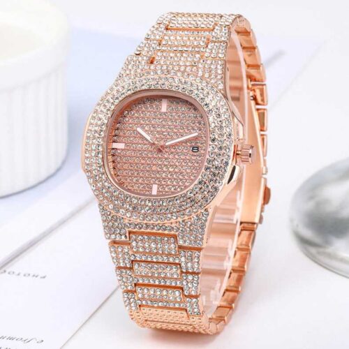 Iced-Out Rose Watch