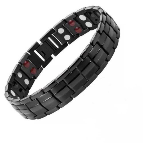 Titanium Ionic Balance Magnetic Hematite Energy Bracelets Black